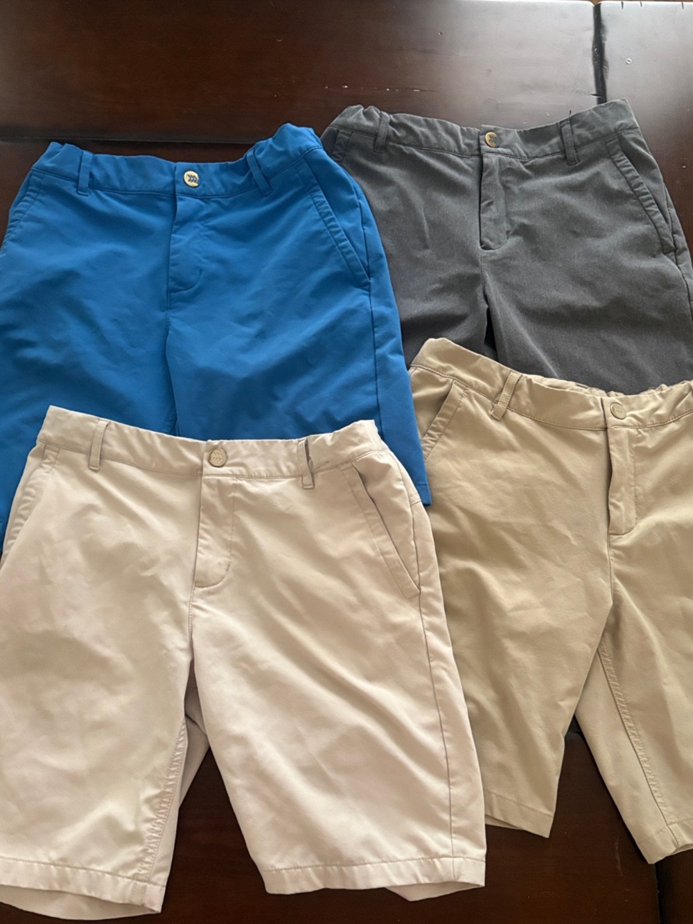 Men's Casual Blue, Gray and Khaki Shorts - Classic Summer Chino